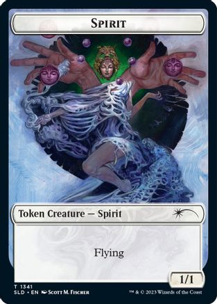 Spirit (SLD) // Ajani's Pridemate Double-sided Token (SLD-1341 // 1) [Secret Lair Drop Series]