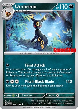 Umbreon (GameStop Exclusive) (130/197) [Miscellaneous Cards & Products] Reverse Holofoil - Promo
