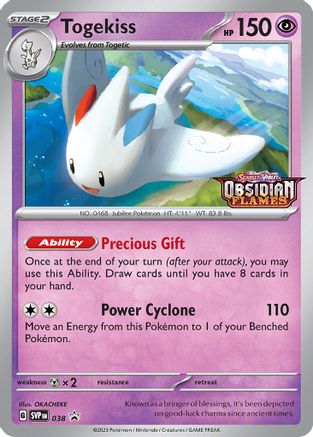 Togekiss (Prerelease) (038) [SV Scarlet & Violet Promo Cards] Holofoil - Promo