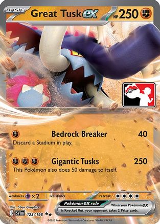 Great Tusk ex (123) [Prize Pack Series Cards] Holofoil - Double Rare