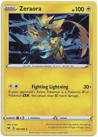 Zeraora (Cosmos Holo) (061/185) [Miscellaneous Cards & Products] Holofoil - Holo Rare