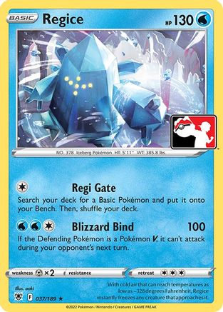 Regice (37) [Prize Pack Series Cards] - Rare