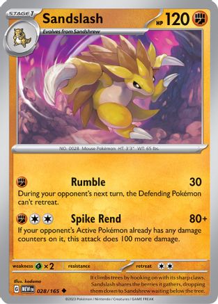 Sandslash (028) [SV Scarlet & Violet 151] Reverse Holofoil - Uncommon
