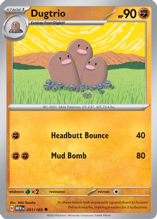 Dugtrio (051) [SV Scarlet & Violet 151] Reverse Holofoil - Uncommon