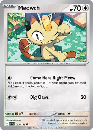 Meowth (052) [SV Scarlet & Violet 151] Reverse Holofoil - Common