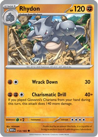 Rhydon (112) [SV Scarlet & Violet 151] - Uncommon