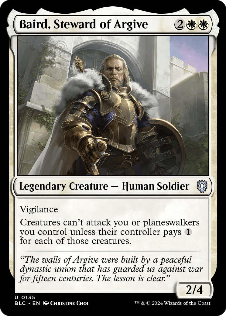 Baird, Steward of Argive (BLC-135) [Bloomburrow Commander]