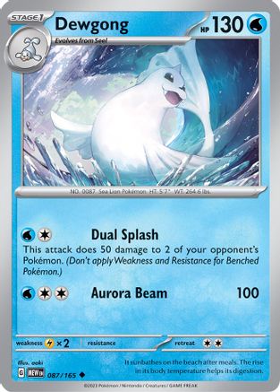 Dewgong (087) [SV Scarlet & Violet 151] Reverse Holofoil - Uncommon
