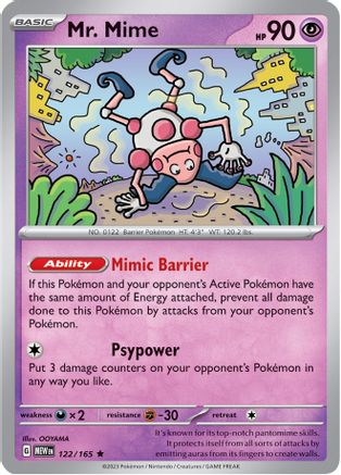 Mr. Mime (122/165) [SV Scarlet & Violet 151] Reverse Holofoil - Rare