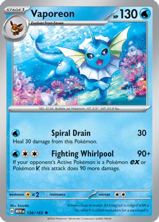 Vaporeon (134) [SV Scarlet & Violet 151] Holofoil - Rare