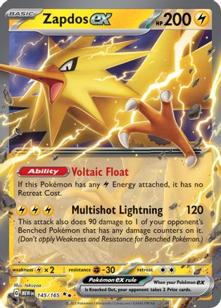 Zapdos ex (145/165) [SV Scarlet & Violet 151] Holofoil - Double Rare
