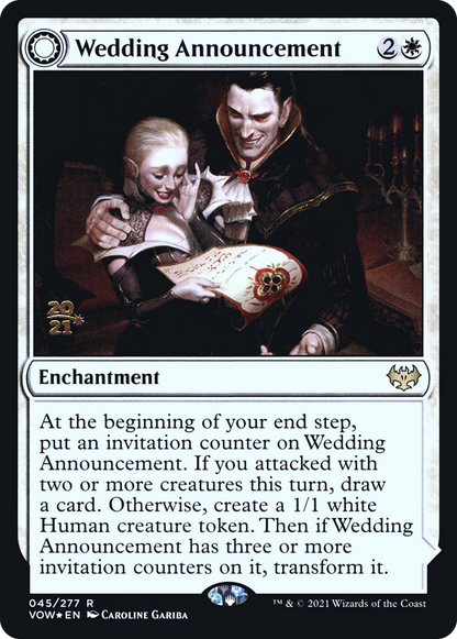 Wedding Announcement (PRE-045) [Innistrad: Crimson Vow Promos] Foil