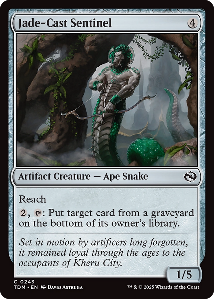 Jade-Cast Sentinel (TDM-243) [Tarkir: Dragonstorm] Foil