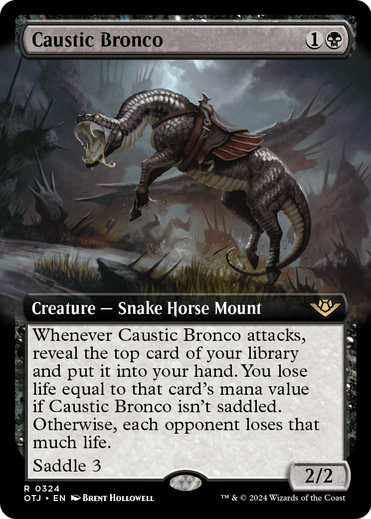 Caustic Bronco (Extended Art) (OTJ-324) [Outlaws of Thunder Junction] Foil