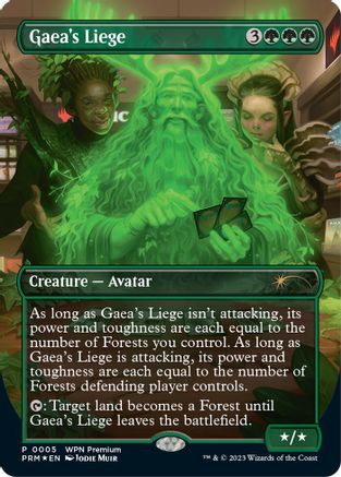 Gaea's Liege (Borderless) (WPN-005) [WPN & Gateway Promos] Foil
