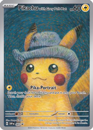 Pikachu with Grey Felt Hat (085) [SV Scarlet & Violet Promo Cards] - Promo