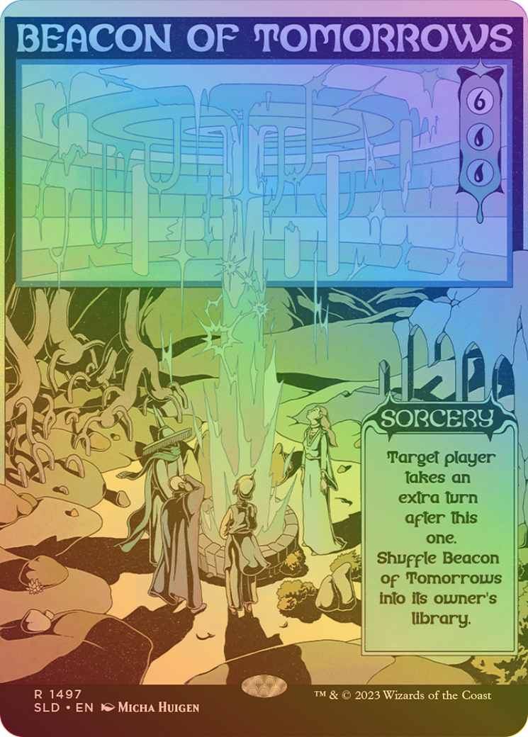 Beacon of Tomorrows (Rainbow Foil) (SLD-1497) (Borderless) [Secret Lair Drop] Foil