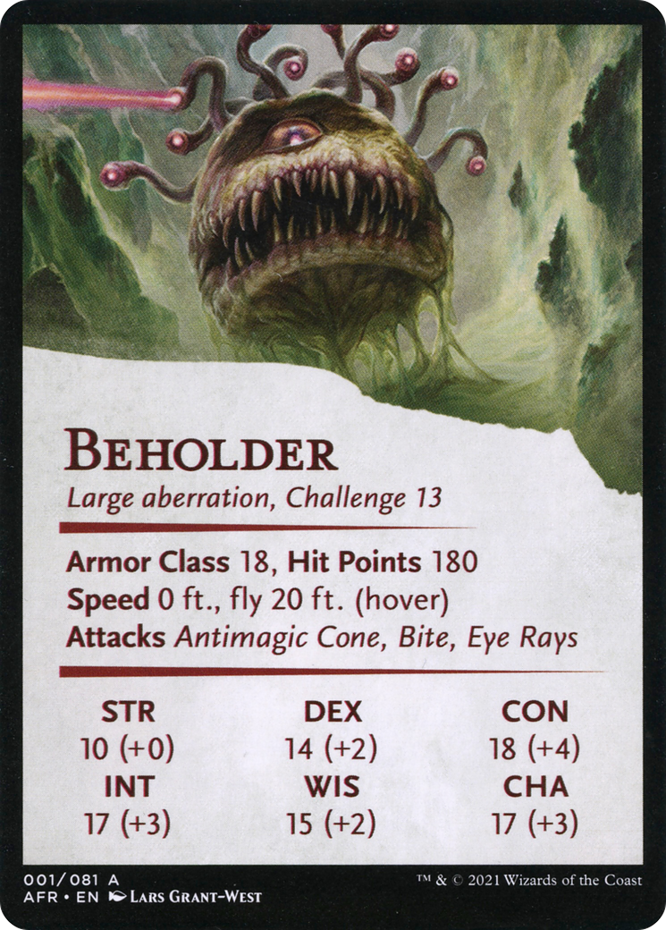 Baleful Beholder // Beholder (AAFR-001) (Borderless) [Adventures in the Forgotten Realms Art Series]