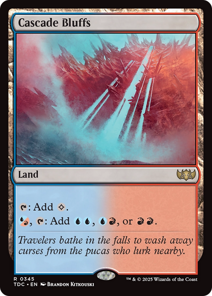 Cascade Bluffs (TDC-345) [Commander: Tarkir: Dragonstorm]