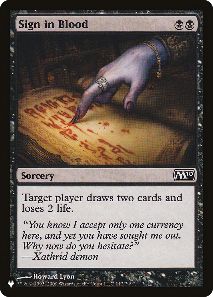 Sign in Blood (LIST-M10-112) [The List]