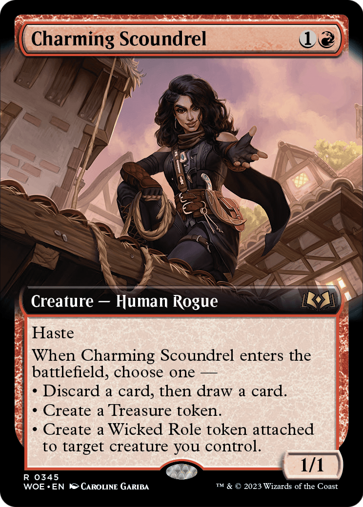 Charming Scoundrel (Extended Art) (WOE-345) [Wilds of Eldraine]