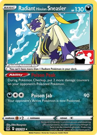 Radiant Hisuian Sneasler (123) [Prize Pack Series Cards] Holofoil - Radiant Rare