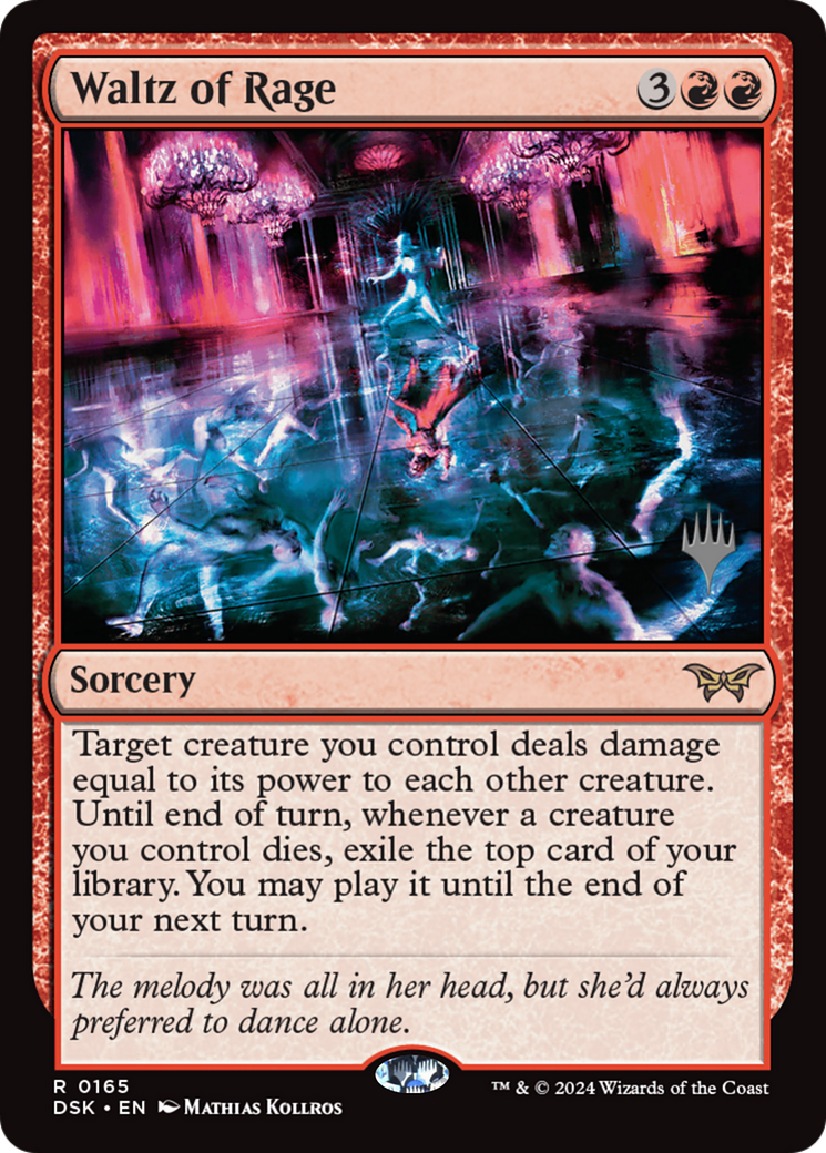Waltz of Rage (PPDSK-165) [Promo Pack: Duskmourn: House of Horror Promos] Foil