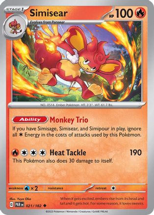 Simisear (021) [SV04 Paradox Rift] Reverse Holofoil - Uncommon