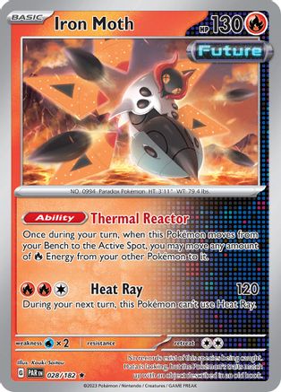 Iron Moth (028/182) [SV04 Paradox Rift] Reverse Holofoil - Rare