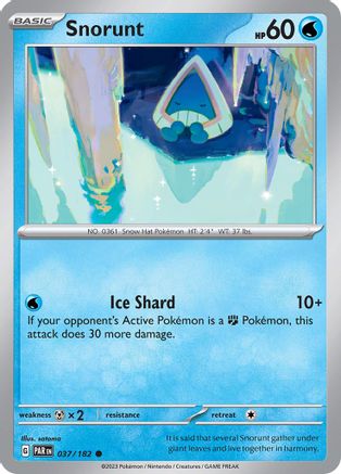 Snorunt (037/182) [SV04 Paradox Rift] Reverse Holofoil - Common
