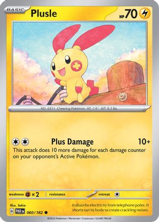 Plusle (060/182) [SV04 Paradox Rift] Reverse Holofoil - Common