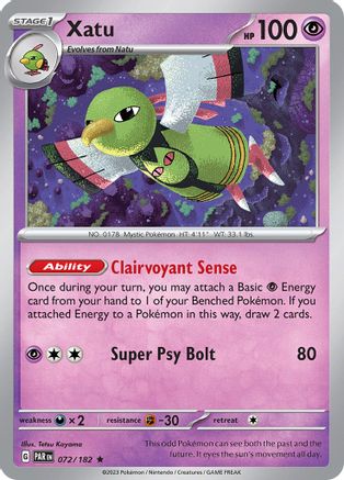 Xatu (072) [SV04 Paradox Rift] Reverse Holofoil - Rare
