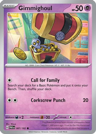 Gimmighoul (087/182) [SV04 Paradox Rift] Reverse Holofoil - Common