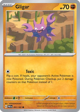 Gligar (091) [SV04 Paradox Rift] Reverse Holofoil - Common