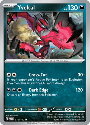 Yveltal (118/182) [SV04 Paradox Rift] Holofoil - Rare