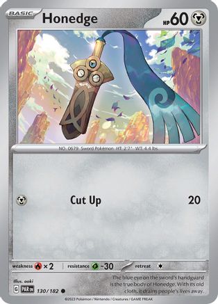 Honedge (130/182) [SV04 Paradox Rift] Reverse Holofoil - Common