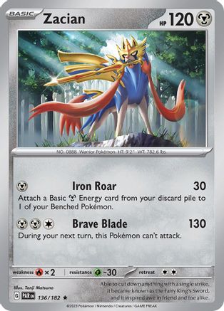 Zacian (136) [SV04 Paradox Rift] Reverse Holofoil - Rare