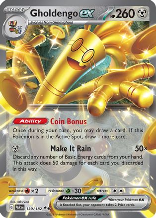 Gholdengo ex (139/182) [SV04 Paradox Rift] Holofoil - Double Rare