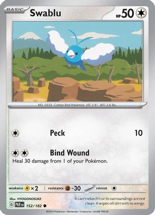 Swablu (152/182) [SV04 Paradox Rift] Reverse Holofoil - Common
