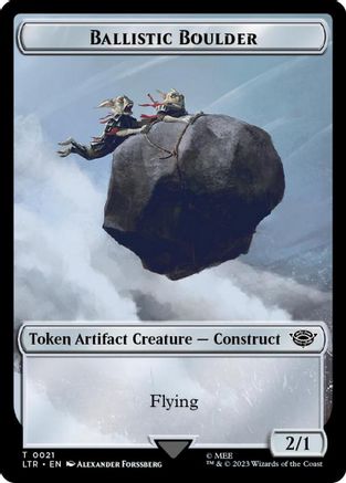 Ballistic Boulder // Food (0023) Double-Sided Token (Surge Foil) (LTR-21 // 23) [The Lord of the Rings: Tales of Middle-earth] Foil