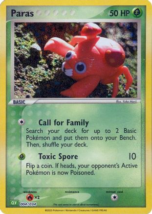 Paras (004) [Trading Card Game Classic] Holofoil - Classic Collection