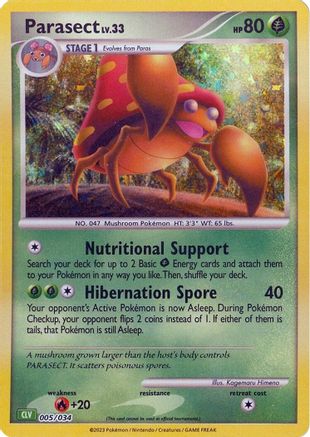 Parasect (005) [Trading Card Game Classic] Holofoil - Classic Collection