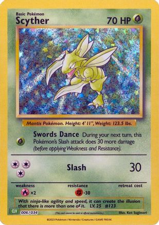 Scyther (006) [Trading Card Game Classic] Holofoil - Classic Collection