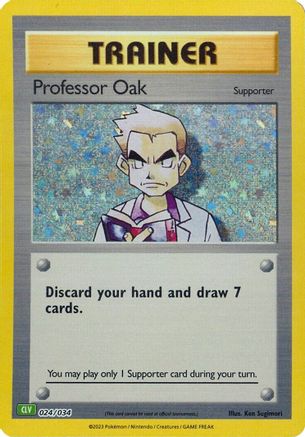 Professor Oak (CLV) (024) [Trading Card Game Classic] Holofoil - Classic Collection