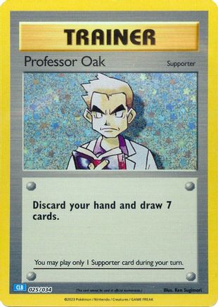 Professor Oak (CLB) (025) [Trading Card Game Classic] Holofoil - Classic Collection
