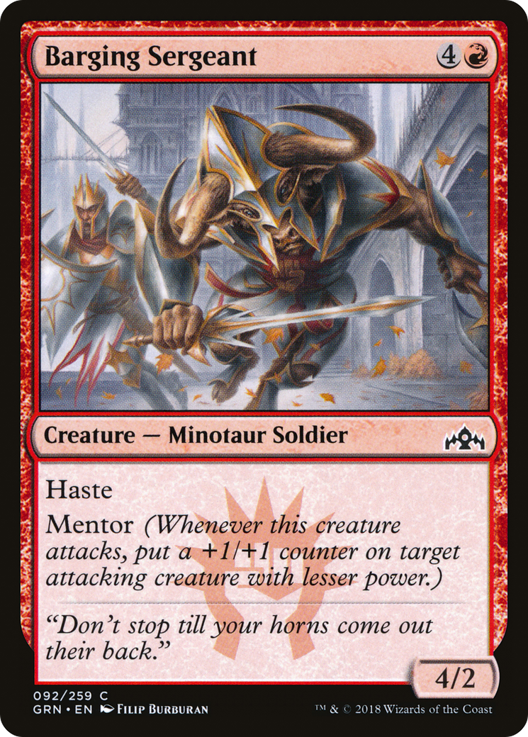 Barging Sergeant (GRN-092) [Guilds of Ravnica] Foil