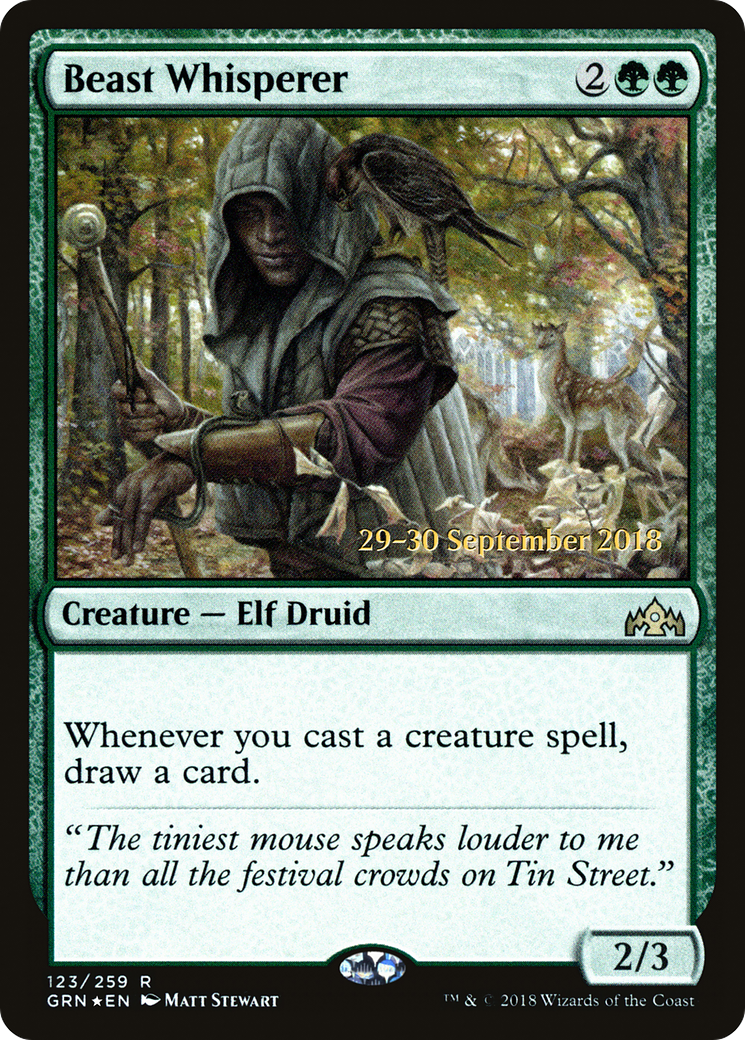 Beast Whisperer (PRE-123S) [Guilds of Ravnica Promos] Foil