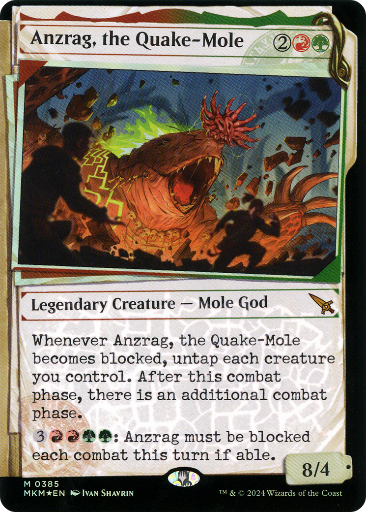 Anzrag, the Quake-Mole (Showcase) (Invisible Ink) (MKM-385) [Murders at Karlov Manor] Foil