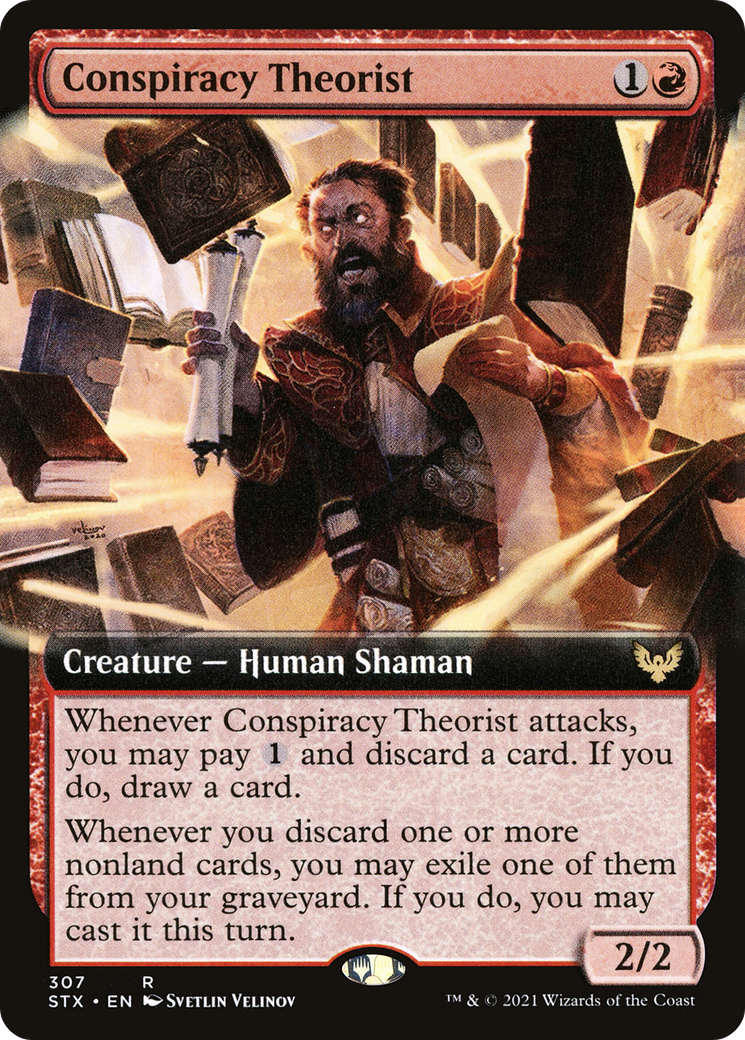 Conspiracy Theorist (Extended Art) (STX-307) [Strixhaven: School of Mages] Foil