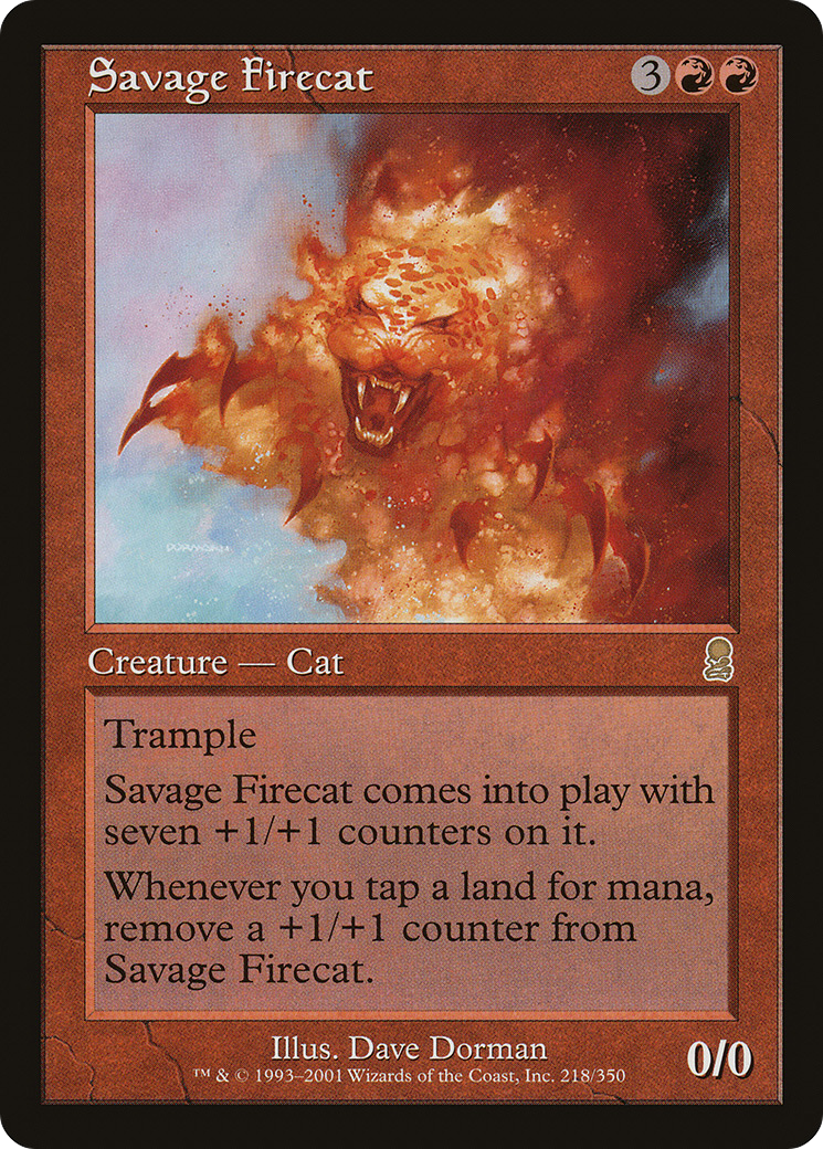 Savage Firecat (ODY-218) [Odyssey] Foil